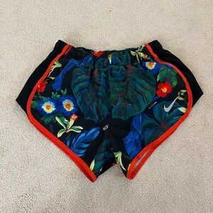 Nike Black and Red Athletic Shorts with Sporty Trim